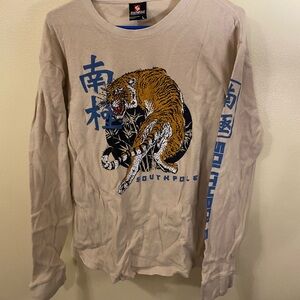 Southpole Beige Waffle Long Sleeve Crewneck